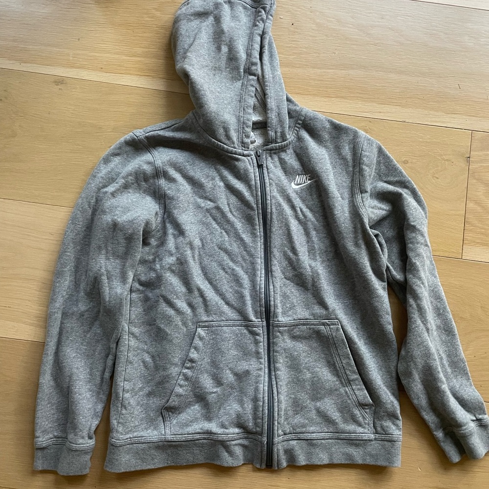 Nike Heather Gray Full-Zip Hoodie